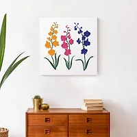 Papercut Flower Trio 20" x 20" Canvas Wall Art
