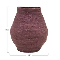 10.5" Lilac Hand-Woven Seagrass Basket