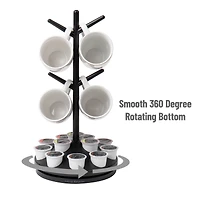 Mind Reader Anchor Collection Black Single Serve Pod Organizer & Mug Tree
