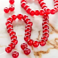 Burgundy Glass Round Beads, 6mm by Bead Landing™