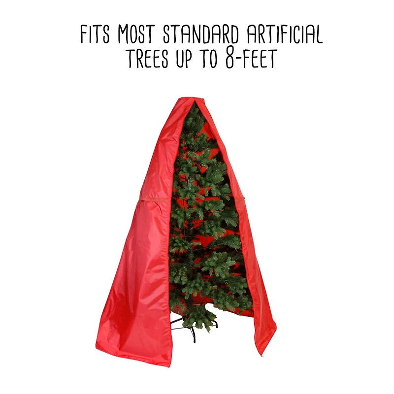 Honey Can Do 8ft. Red Upright Christmas Tree Storage Bag