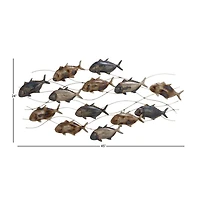 Metal Coastal Fish Wall Decoration