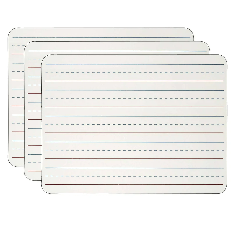 Charles Leonard Two-Sided Plain & Lined Magnetic Dry Erase Lap Boards, 3ct.