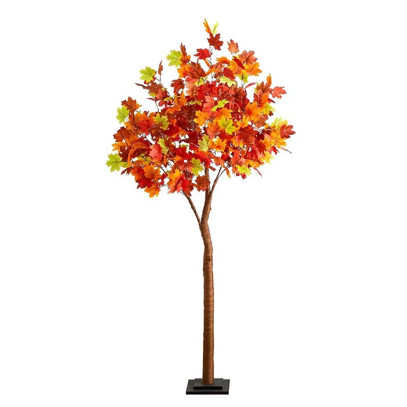 6ft. Pre-Lit Shades of Autumn Maple Artificial Fall Tree with 360 Warm White LED Lights