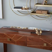 36" Silver Aluminum Modern Boat Tray