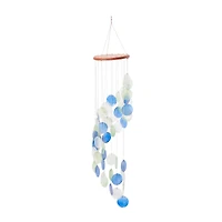 Natural Brown Capiz shell Coastal Windchime, 31"