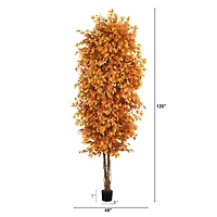10ft. Potted Artificial Autumn Ficus Tree
