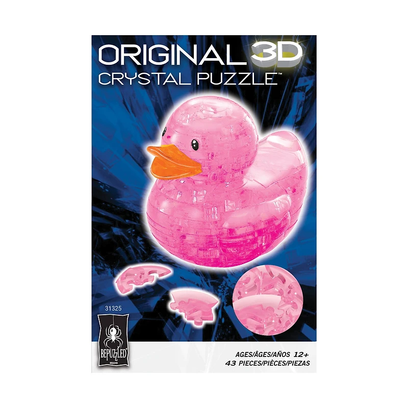 3D Crystal Puzzle - Rubber Duck (Pink)