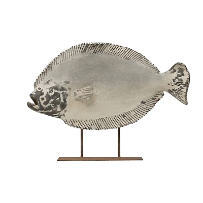 Hello Honey® Magnesia Halibut Fish on Metal Stand, 30" x 22.5"