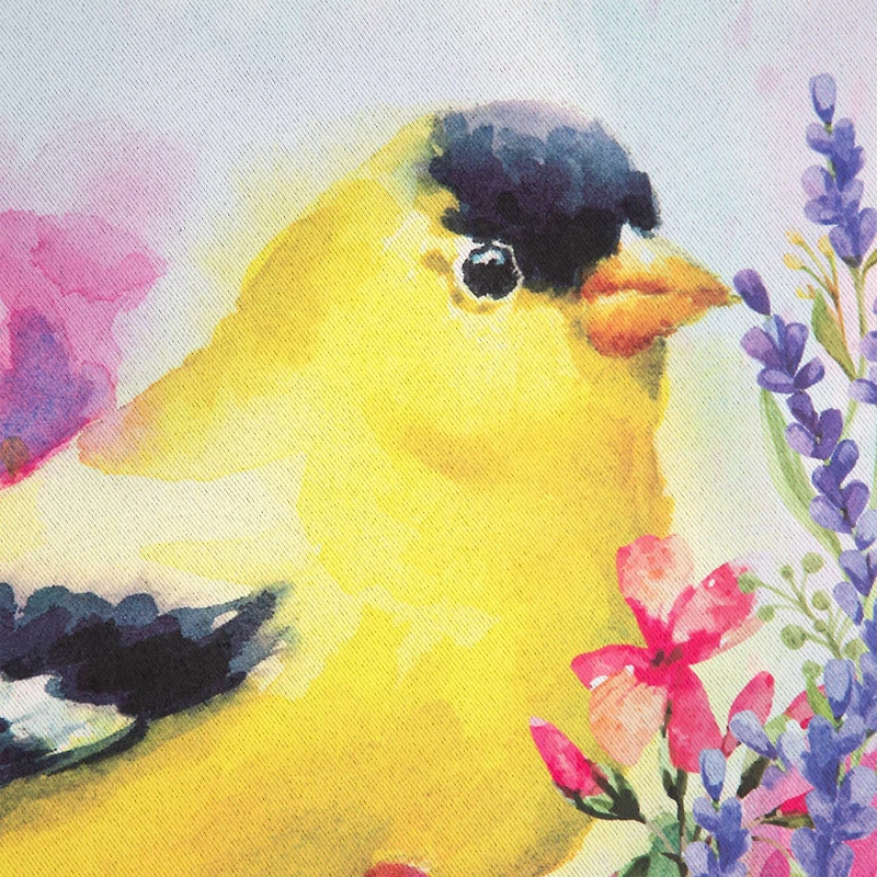 18" x 12.5" Welcome Yellow Finch Spring Outdoor Garden Flag 