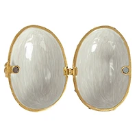 Hello Honey® 3.5" Amber Jeweled Egg Trinket Box