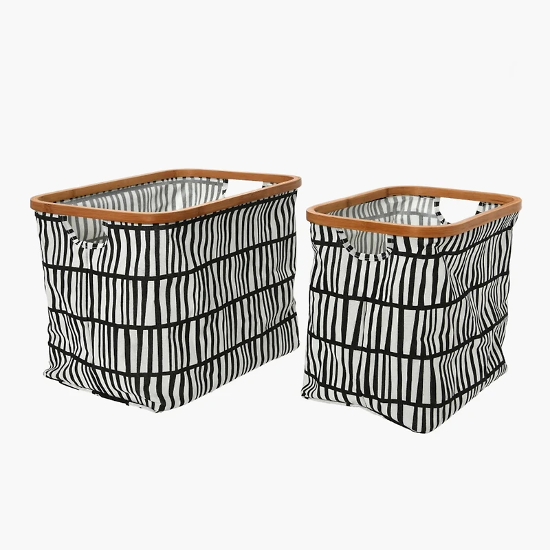 Household Essentials Krush Bamboo Rimmed Basket Set
