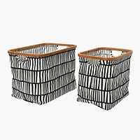 Household Essentials Krush Bamboo Rimmed Basket Set