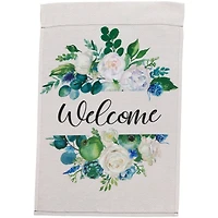Welcome Mixed Florals Spring Outdoor Garden Flag