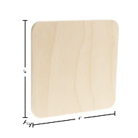 Good Wood by Leisure Arts 4" Square Wood Coasters, 12ct.