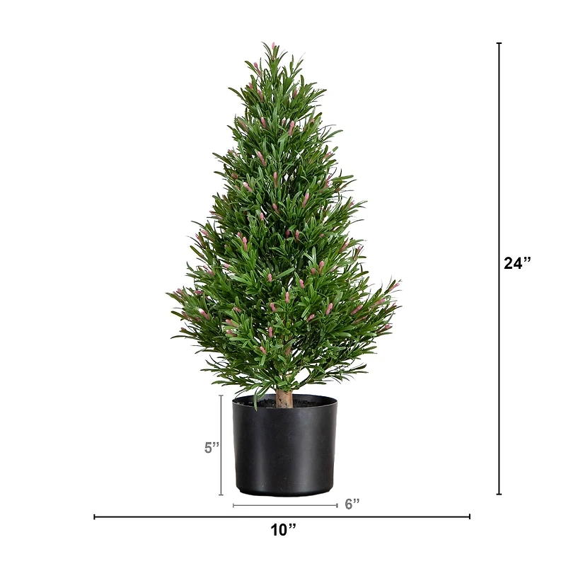 2ft. Potted UV Resistant Rosemary Cone Topiary Tree