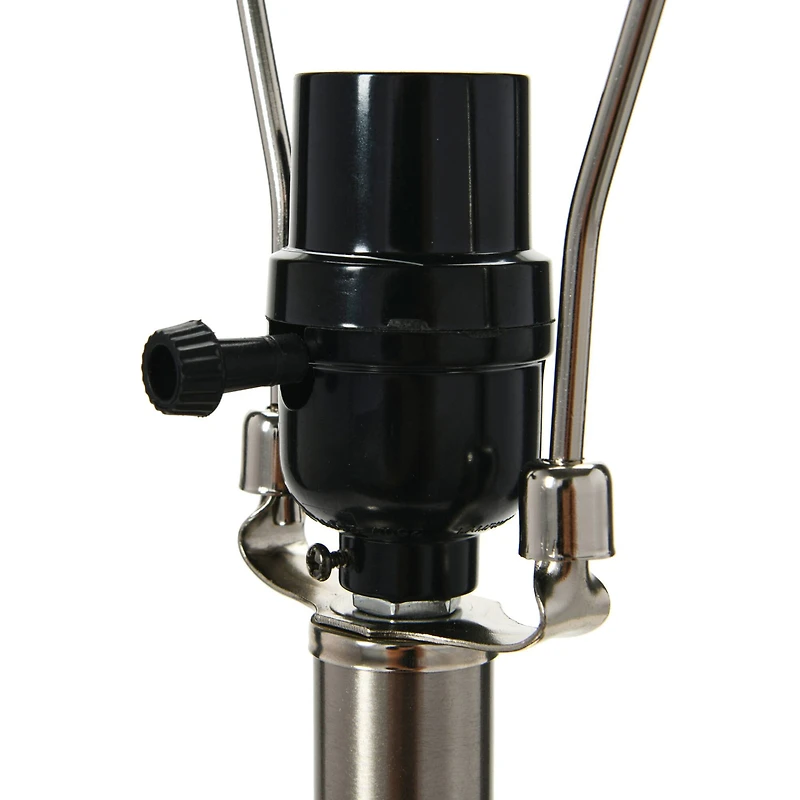 Hello Honey® 28" Silver Metallic Stoneware Table Lamp