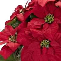 18" Potted Poinsettia with Decorative Vase
