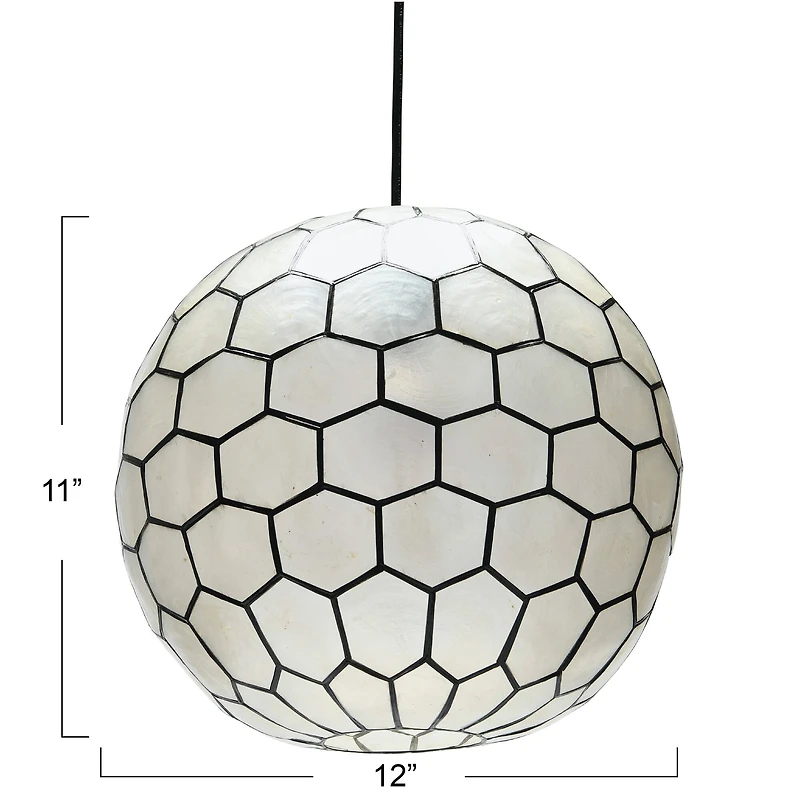 Hello Honey® Capiz Honeycomb Ceiling Light