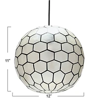 Hello Honey® Capiz Honeycomb Ceiling Light