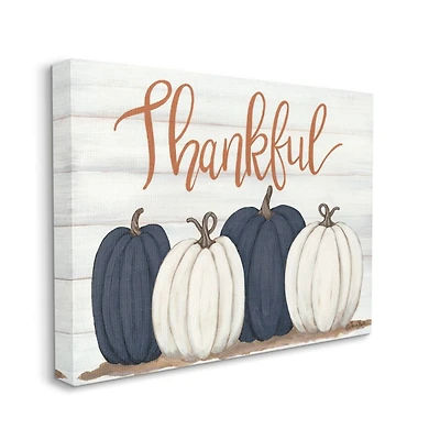 Stupell Industries Pumpkin Harvest Thankful Wall Accent