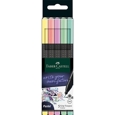 Faber-Castell® Pastel Colors Grip Finepen Set