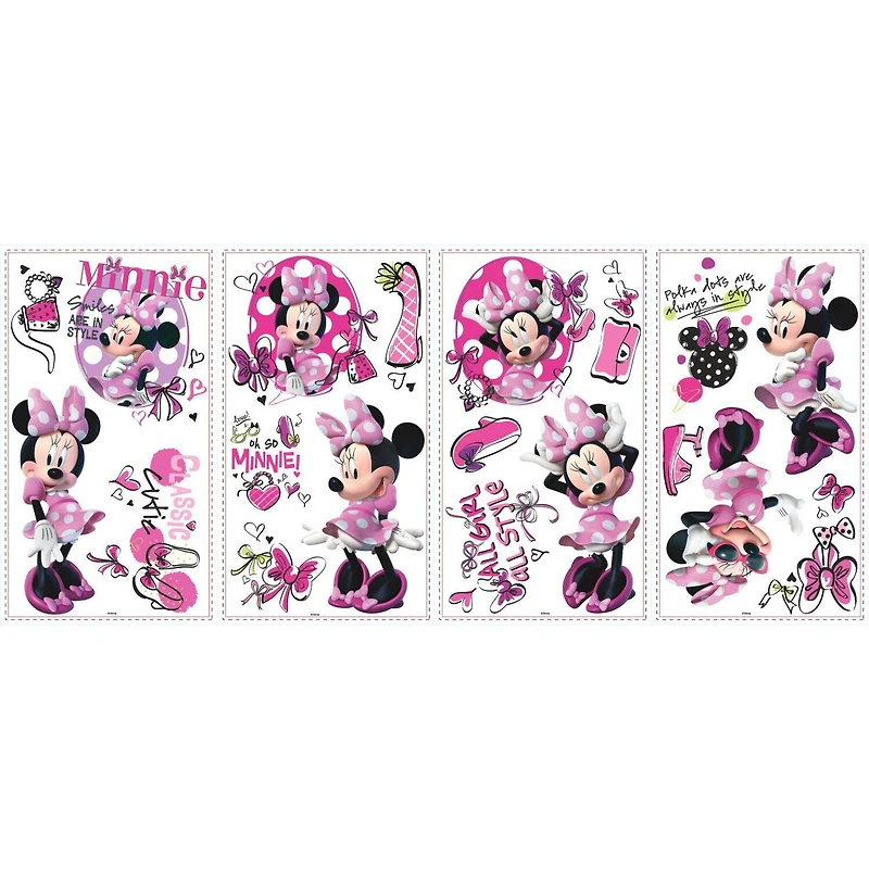 RoomMates Minnie Fashionista Peel & Stick Wall Decals