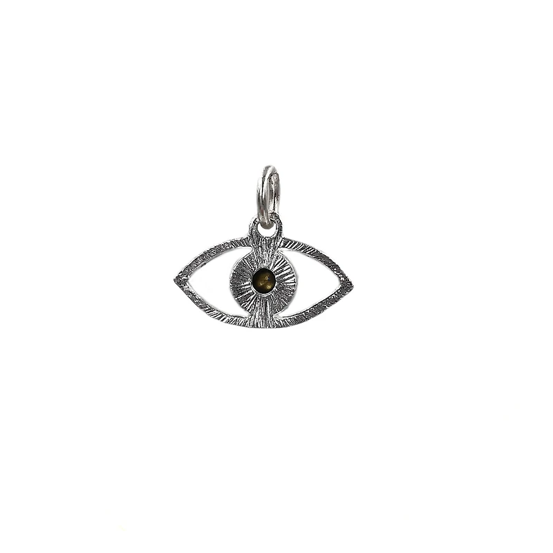 Charmalong™ Silver Plated Eye Charm by Bead Landing™