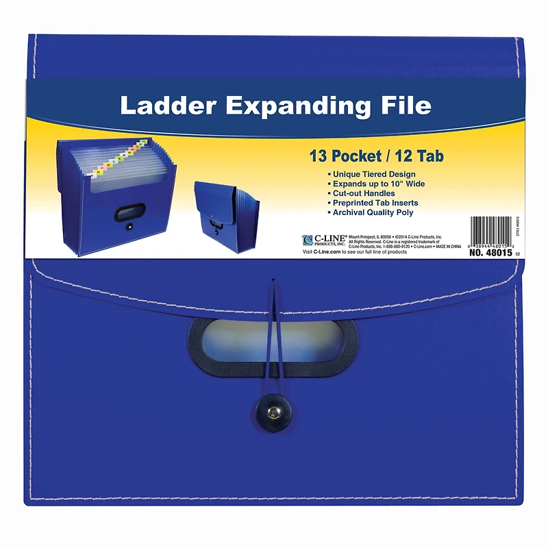 C-Line® 13-Pocket Ladder Expanding File