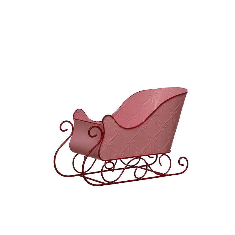 14.75" Pink Bows Sleigh Tabletop Décor by Ashland®