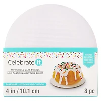 White Mini Round Cake Boards by Celebrate It®