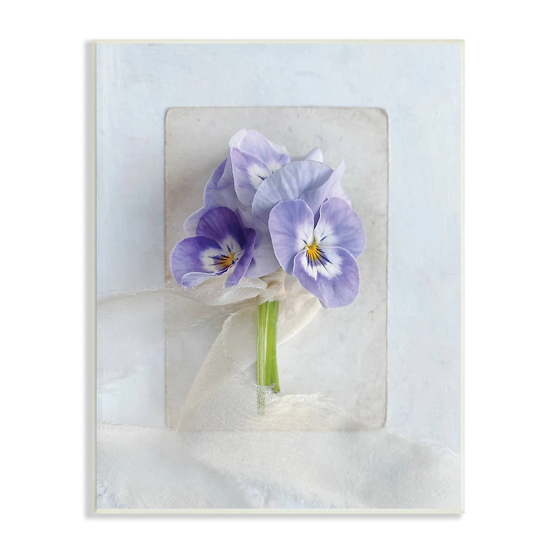 Stupell Industries Violets Wrapped in Sheer Soft Country Floral Wall Plaque
