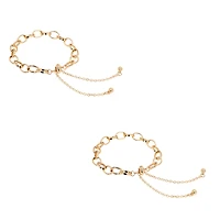 Gold Cable Slider Charm Bracelets, 2ct. by Bead Landing™