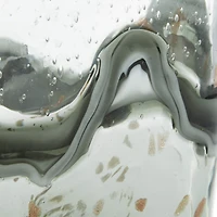 Gray Glass Contemporary Vase Set