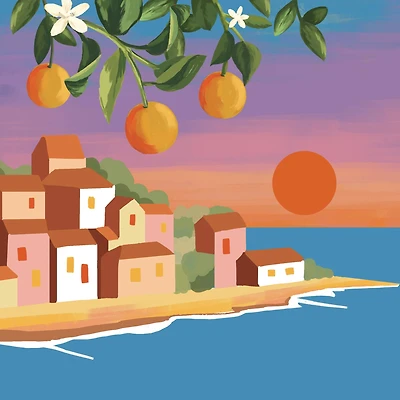 11" x 11" Orange Coastal Canvas Painting Kit by Craft Smart®