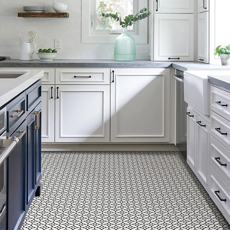 FloorPops Fleur Peel & Stick Floor Tiles