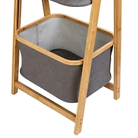 Honey Can Do Bamboo & Canvas 2-Tier Collapsible Shelves