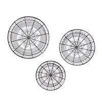 Black Eclectic Wall Décor Set 21", 18" & 15"