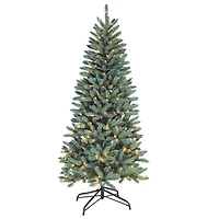 6.5ft. Pre-Lit Blue Spruce Slim Artificial Christmas Tree