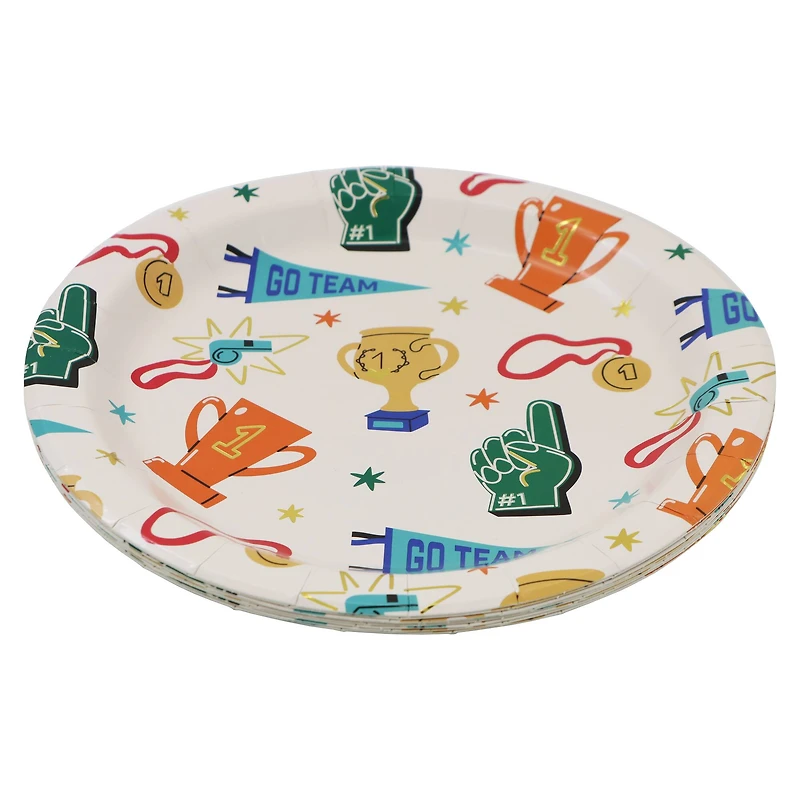 9" Team Spirit Paper Dinner Plates, 8ct. by Celebrate It™
