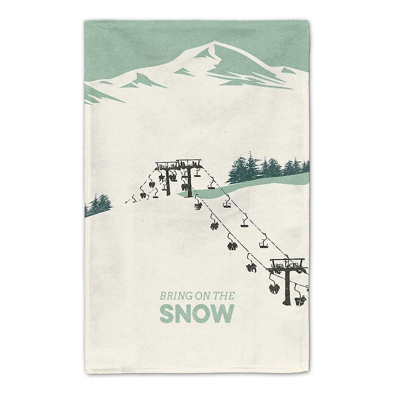 Ski Lift Slopes Snow Tea Towels - Set of 2