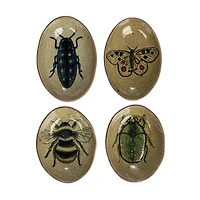 Hello Honey® 7" Insect & Bird Design Stoneware Bowl Set