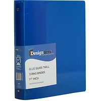 JAM Paper 1.5" Blue Plastic 3-Ring Binders, 2ct.