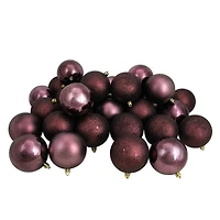 32ct. 3.25" 4-Finish Mulberry Shatterproof Ball Ornaments