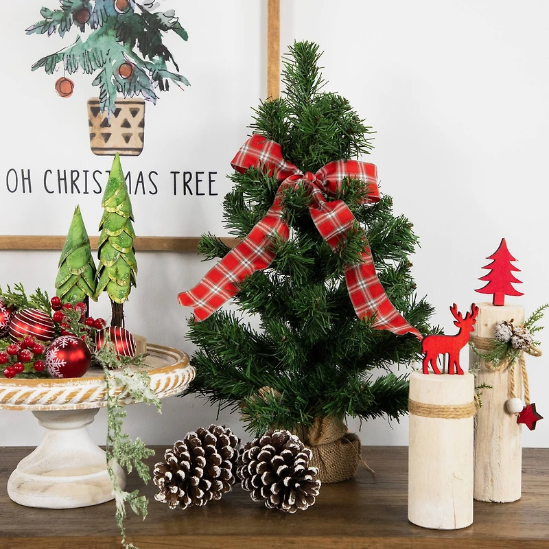 18" Unlit Pine Artificial Christmas Tree