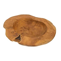 Hello Honey® 15.75" Natural Round Textured Teakwood Bowl