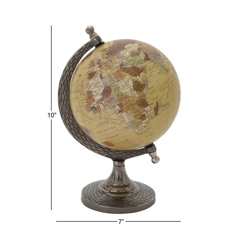 10" Brown Aluminum Traditional Globe