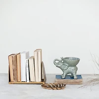 Hello Honey® 10" Gold Antique Finish Adjustable Metal Book Rack