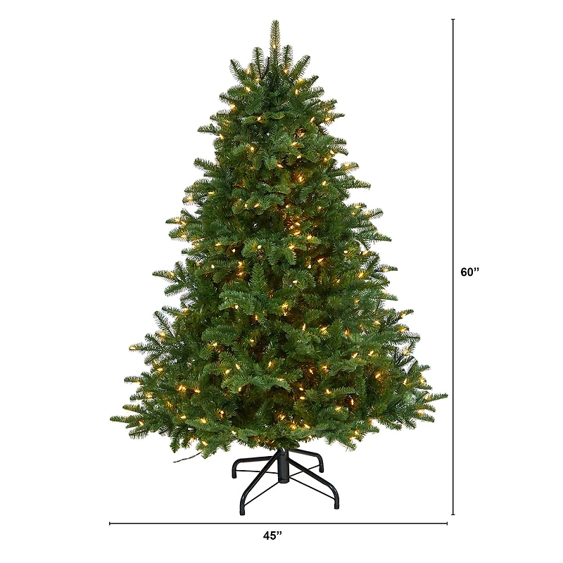 5ft. Pre-Lit South Carolina Spruce Artificial Christmas Tree with Clear LED Lights