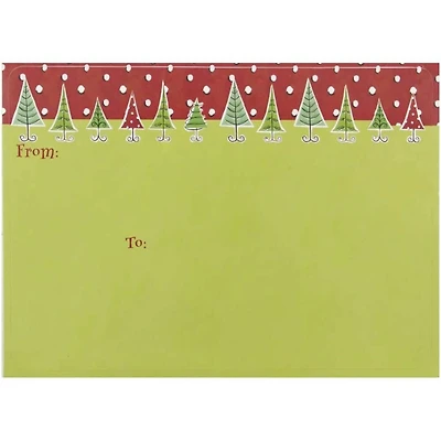 JAM Paper Green and Red To/From Christmas Gift Tag Stickers, 8ct.